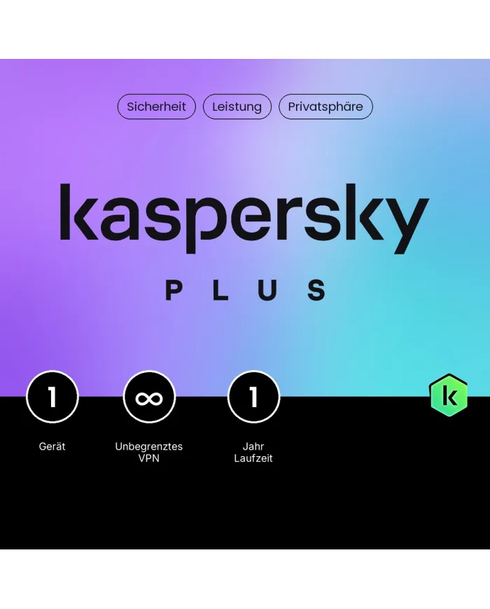 Kaspersky Plus – 1 Gerät, 1 Jahr