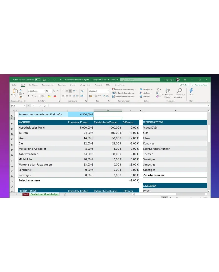 Microsoft Excel 2019