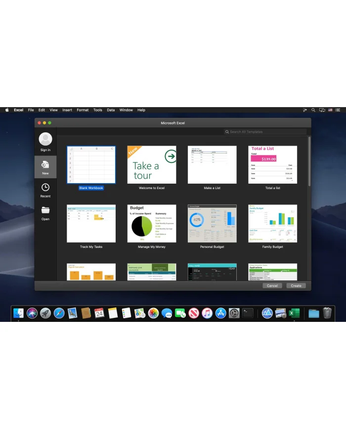 Microsoft Excel 2019 MAC