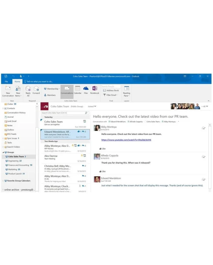 Microsoft Outlook 2016 MAC