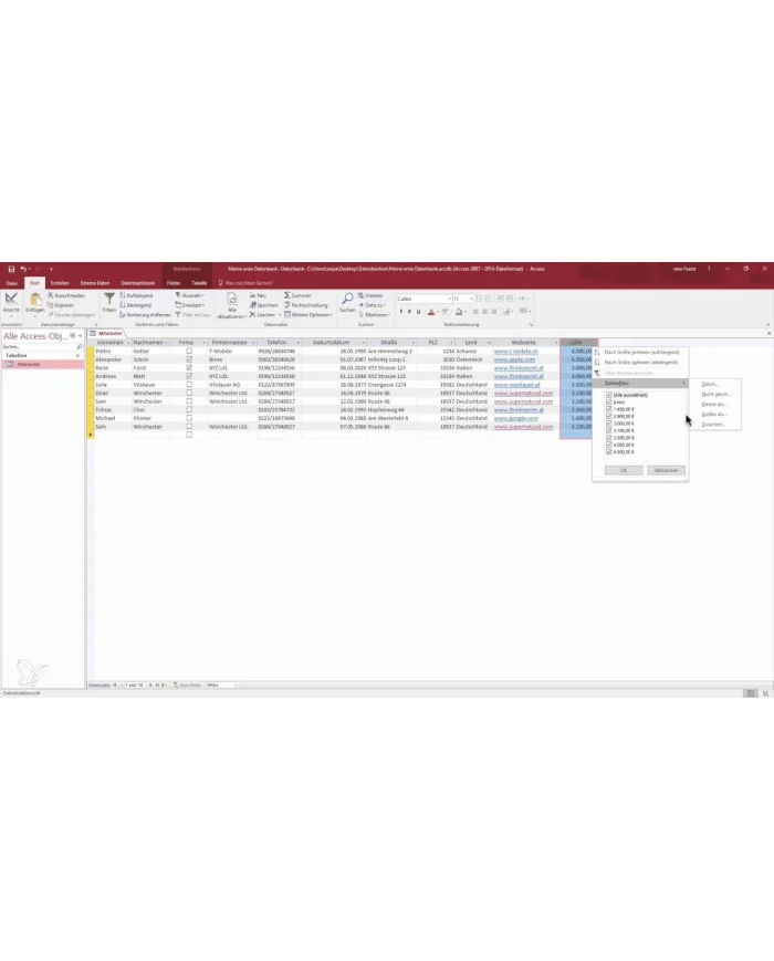 Microsoft Access 2016