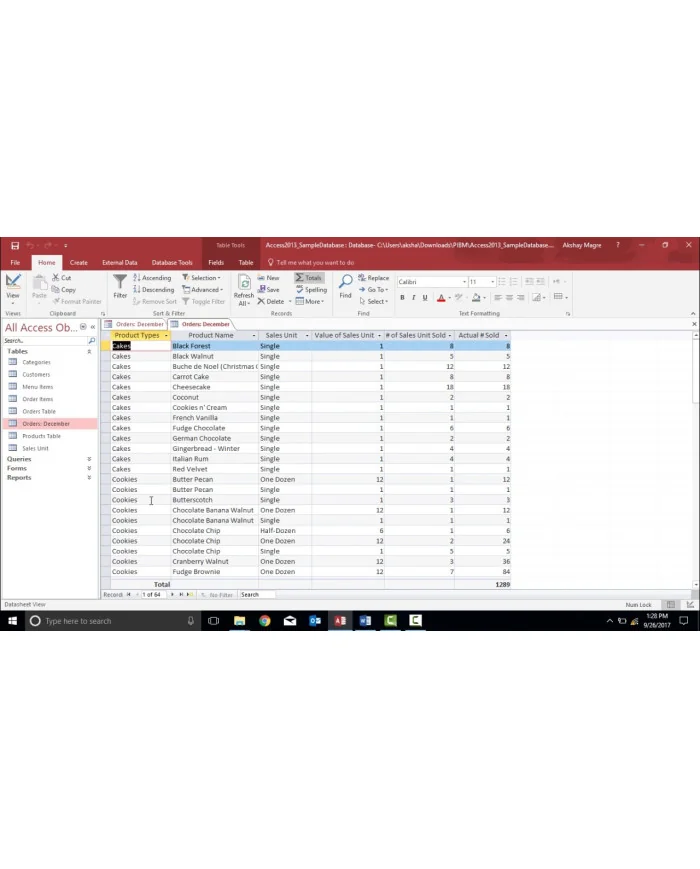 Microsoft Access 2016